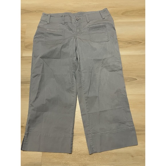 The North Face Pants - The North Face Pants‎ Women Large Gray Cotton Capri Cropped Hiking Outdoor